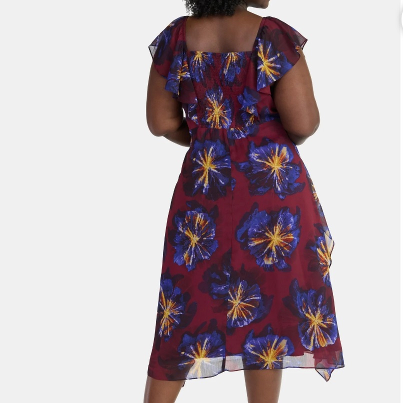 Terra & Sky Women's Plus Ruffle Midi Dress — image 3 of 4